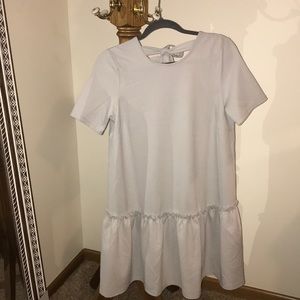 ASOS drop waist ruffle t-shirt dress